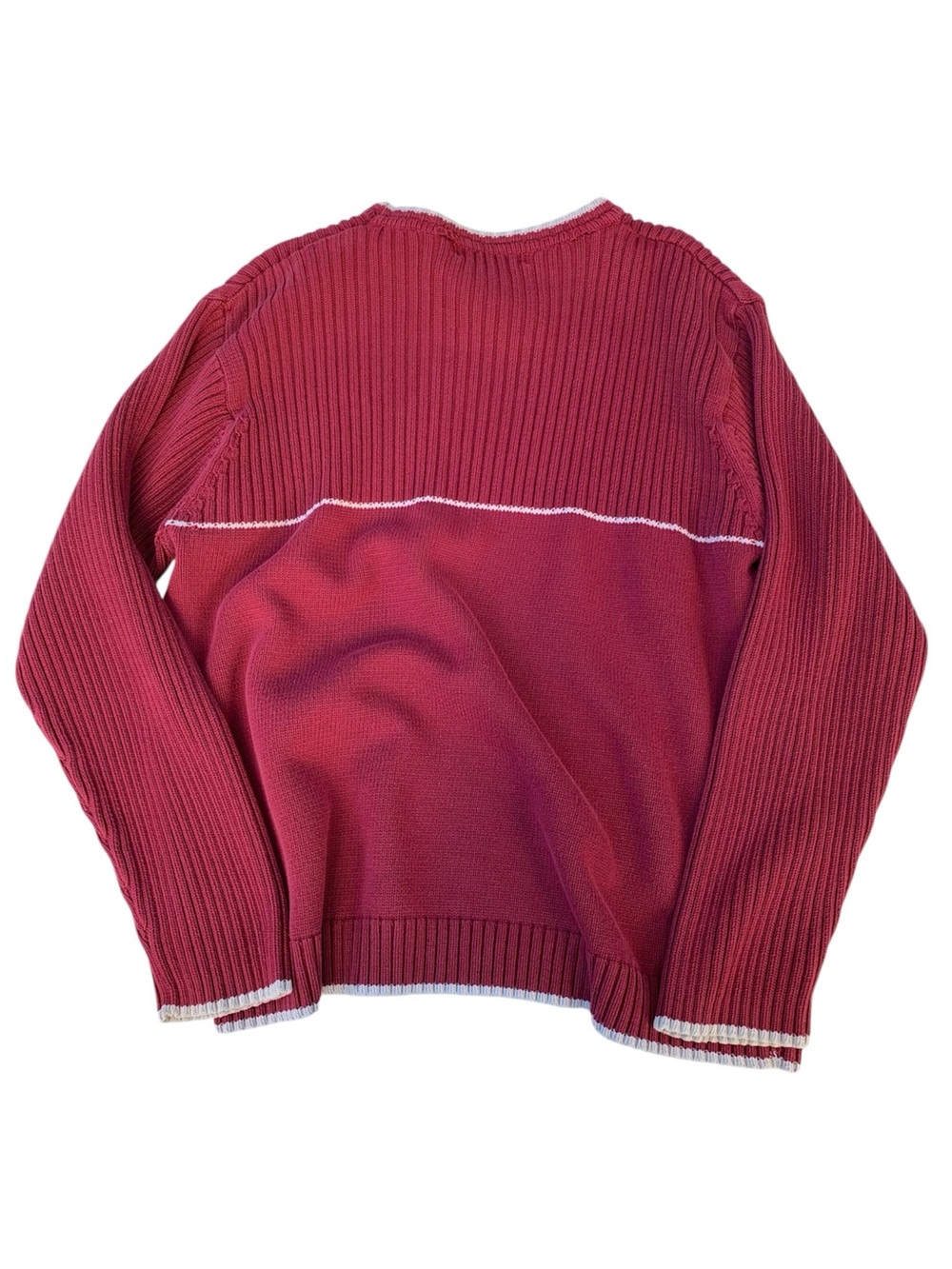 Red knit sweater